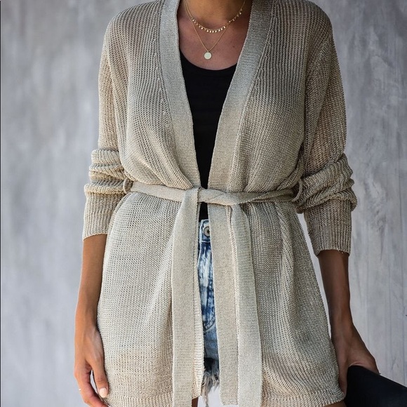 Vici Sweaters - NWOT Vici Can’t Resist Gold Metal Cardigan